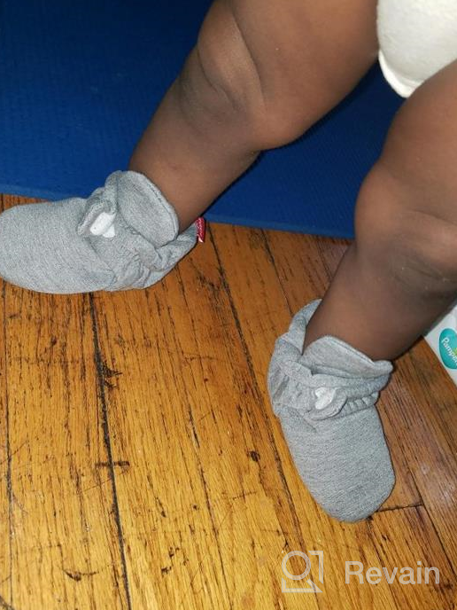 img 1 attached to 👶 ENERCAKE Cozy Fleece Booties: Gripper-Enhanced Infant Slippers for Winter Crib Shoes review by Kyle Smernes