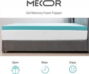 img 3 attached to Queen Size Gel-Infused Memory Foam Mattress Topper - Soft Firm Support With CertiPUR-US Certified Foam - Mecor 4 Inch Blue Topper