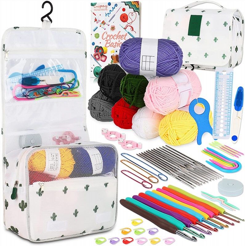Sytle-Carry Beginner Crochet Kit, Crochet Kits for Kids and Adults, 3 Pcs  Crochet Animal Kit for Kids Beginners 