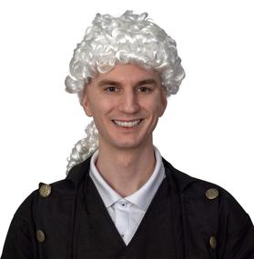 img 2 attached to George Washington White Wig - Historical Colonial Costume Accessory For Adults And Kids
