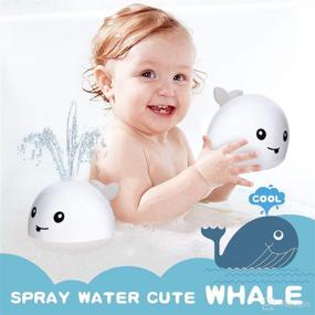 img 3 attached to ZHENDUO Baby Bath Toys - Whale Automatic Spray Water Toys & Bath Toys with Induction Sprinkler Function - Fun Bathtub Toys for Toddlers Kids Boys Girls - Perfect for Pool, Shower, and Bathroom Playtime