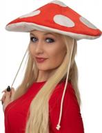 women's fedora hat red cap costume for comfycamper mushroom cosplay roleplay accessories halloween logo