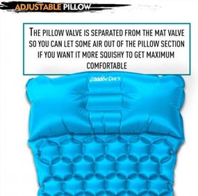 img 2 attached to Compact And Portable Inflatable Camping Mattress With Built-In Pillow - ZOOOBELIVES Ultralight Sleeping Pad For Backpacking, Traveling, And Hiking