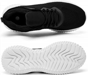 img 2 attached to Мужские беговые кроссовки для ходьбы, дышащие сетчатые кроссовки на шнуровке, спортивная обувь для тенниса, тренировок, повседневные виды спорта