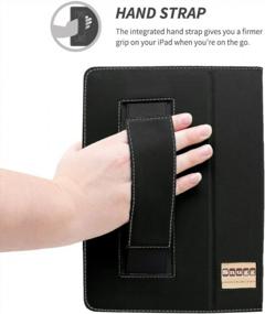 img 1 attached to Leather Case For IPad Mini 5 (2019) & 4 (2015): Snugg Flip Stand Cover - Black