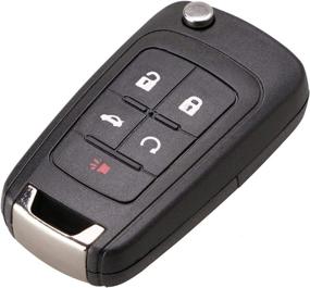 img 1 attached to 🔑 GPPOWER Replacement Uncut Trunk Car Key Fob Keyless Entry Remote Flip - Fits 2010-2017 Equinox, Sonic, Trax, Terrain (OHT01060512) / P/N: 13504199, 13500221 - Effective & Convenient Solution