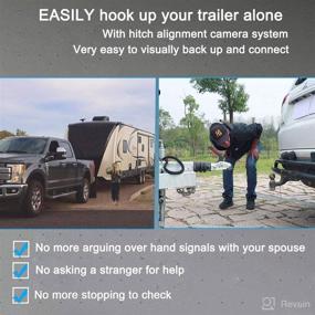 img 3 attached to 📷 Portable Wireless Hitch Camera with 7" IPS Monitor - Dual HD 720P Camera, Rechargeable Battery - Ideal for Horse Trailer, RV, 5th Wheels, Boats