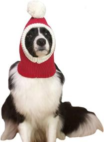 img 1 attached to Warm And Festive: X-Large Red Christmas Dog Hat Costume For Golden Retrievers And Labradors