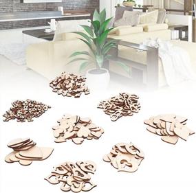 img 2 attached to Natural Wood Heart Cutouts - Set Of 400 Hollow Wooden Chips For DIY Crafts, Unfinished Handmade Home Decorations, Weddings And Parties