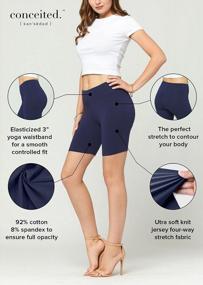 img 2 attached to Versatile Premium Stretch Jersey Cotton Leggings: Full-Length, Capri, Shorts - Regular & Plus Sizes for Women