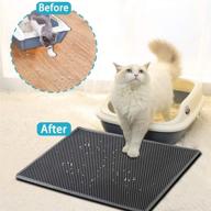 🐱 honeycomb double layer cat litter mat - waterproof and easy clean, urine proof kitty litter mat with scatter control logo