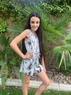 img 1 attached to Stylish and Comfortable: MakeMeChic Girl's Summer Tie Dye Ribbed Sleeveless Tank Romper Shorts One Piece Jumpsuit review by Trey Gilbert
