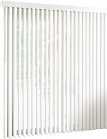 img 4 attached to Personalized Faux Wood Vertical Blinds: Select Your Size, Color, Mounting, And Stacking Preference (36 1/8" To 48", 36 1/8" To 48")