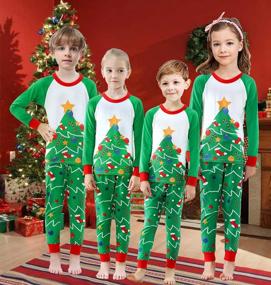 img 3 attached to Get Festive With Shelry Christmas Family Matching Cotton Sleepwear