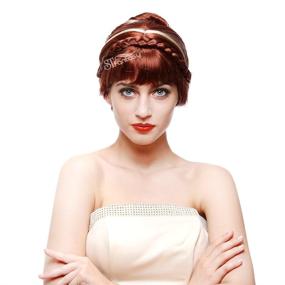 img 2 attached to Frozen Anna Coronation Wig Braid Updo Bun For Women Halloween Cosplay - 13 "Волосы с шапочкой
