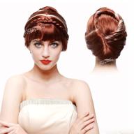 frozen anna coronation wig braid updo bun for women halloween cosplay - 13 "волосы с шапочкой логотип