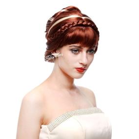 img 3 attached to Frozen Anna Coronation Wig Braid Updo Bun For Women Halloween Cosplay - 13" Hair With Cap