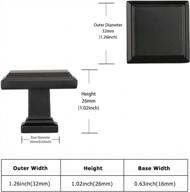 hd9111bk cabinet knobs 10 pack black drawer pulls solid square dresser hardware logo