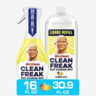 🚿 clean freak mist cleaning kit for bathroom & kitchen with mr. clean all purpose cleaner, lemon scent – includes 1 spray bottle (16 oz) and 1 large refill (30.9 oz) logo