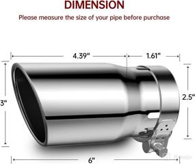 img 3 attached to Удлинитель выхлопной трубы из полированной нержавеющей стали IFOKA