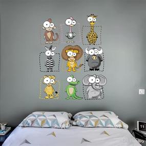 img 3 attached to 🦁 Huge Animal Wall Stickers – Safari Murals for Boys & Girls | Home & Room Decoration Prints for Children's Bedroom & Living Room | 45x60cm