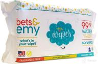👶 premium bets & emy american-mom baby wipes: 99.9% water, 540 count (9 packs of 60 count) logo