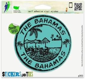 img 3 attached to 🌴 The Bahamas Travel Stamp Vinyl Car Bumper Window Sticker: Showcase Your Adventurous Side!