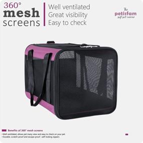 img 2 attached to Viva Magenta Soft Pet Carrier: Perfect Solution For Large And Medium Cats And Small Dogs