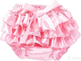 img 1 attached to Adorable WINZIK Baby Girls Bloomers: Pretty Ruffle Diaper Covers with Elastic Waistband