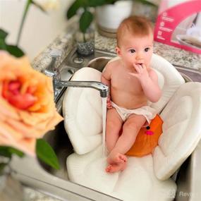 img 2 attached to 🌸 Nuliie Soft Flower Infant Bathtub Support - Newborn Sink Bath Mat for Baby Essentials and Gifts