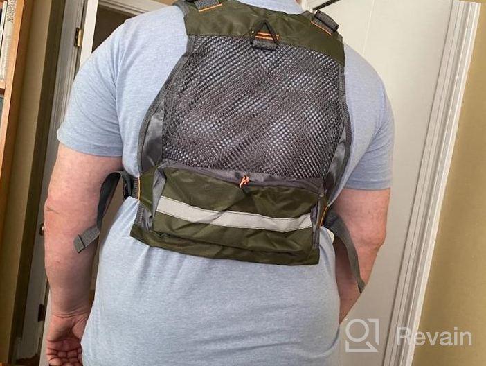 img 1 attached to PELLOR Fly Fishing Vest With Multi-Pockets Fishing Gear Outdoor Breathable Mesh Fishing Vest Backpack For Camping Hunting review by Jim Escobedo