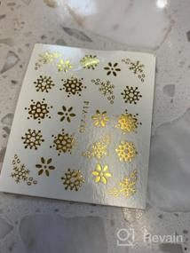 img 5 attached to 16Pcs Gold Silver Nail Sticker Water Snowflake Tree Deer Pattern For DIY Manicure Art Decoration Glitter Set