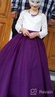 img 1 attached to Kids Lace Pageant Party Christmas Ball 👗 Gown Dress with Long Sleeves - Flower Girl Dress review by Amy Fowler