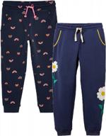 kids boys girls jogger pants 2-pack chino cargo cotton casual fleece sweatpants logo