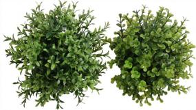 img 2 attached to U'Artlines 2 Pack Artificial Topiary Shrubs Fake Greenery Plants Mini Potted Lavender For Tabletop Bathroom Home Decoration