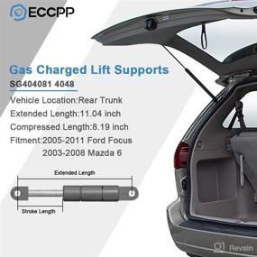 img 3 attached to Enhance Your Vehicle's Rear Trunk with ECCPP Rear Trunk Lid Lift Supports for Mazda 6 2003-2008 and Ford Focus 2005-2011 (With Spoiler)