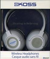 🎧 koss bt539iw: premium wireless over-ear headphones with bluetooth, in-line mic, touch controls & detachable cord, white логотип