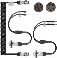 🔌 dallux heavy-duty vehicle coil trailer cable with 2-channel 4-pin av connector disconnect kit for truck caravan motorhome - backup security camera and monitor system логотип