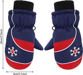 img 2 attached to Stay Warm and Stylish: Shop Colorful Winter Mittens - Unisex Children's Accessories for Cold Weather