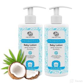img 4 attached to HEROLIFE Probiotics Baby Lotion - Soothing Plant-Based Hydration with Shea Butter for Delicate & Sensitive Skin - pH Balanced, Hypoallergenic - 2 Pack of 10.1 FL OZ Each (Total 20.2 FL OZ)