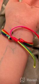 img 7 attached to 🌈 Выражайте свою гордость с браслетом Pride Handmade Braided от yfstyle - регулируемый браслет-брошь LGBT для лесбиянок, геев, бисексуалов и трансгендеров: аксессуары радужной гордости