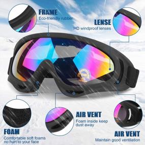 img 3 attached to Winter Sports Goggles For Adults And Kids - 4 Pack Dapaser Ski Goggles With Snow-Resistant Features