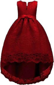 img 3 attached to Princess Sleeveless Burgundy Communion 👸 Sundress for Girls: Elegant Dresses Collection