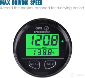 img 2 attached to 🏎️ Runleader Digital GPS Speed Gauge for Motocycle ATV Racing Car Go-Kart Scooter Paramotor - Real-time Speed Record, Over-Speed Reminder, Battery Voltage Measurement, DC External Power Operation