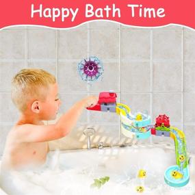 img 2 attached to 🛁 46 PCS Bath Toy Set: Fun Baby Shower Bathtub Toys for 12-18 Month Toddlers with Mini Duck, Ball Track, and Water Slide – Perfect Birthday Gifts for Boys & Girls Ages 1-8!