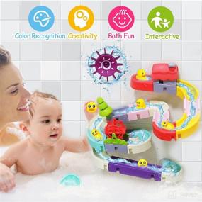 img 3 attached to 🛁 46 PCS Bath Toy Set: Fun Baby Shower Bathtub Toys for 12-18 Month Toddlers with Mini Duck, Ball Track, and Water Slide – Perfect Birthday Gifts for Boys & Girls Ages 1-8!