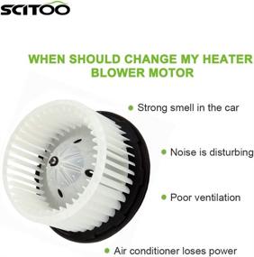 img 1 attached to 🔥 SCITOO AC Plastic Heater Blower Motor w/Fan for HVAC System - Compatible with Cadillac Escalade/ ESV/EXT, Avalanche, Silverado 1500 (2007-2014)