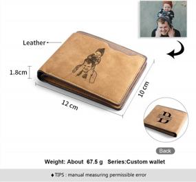 img 3 attached to Personalized Photo Wallet For Men Father Personalized Initials Name Leather Wallet Money Clip Wallet Father Gift For Father Husband