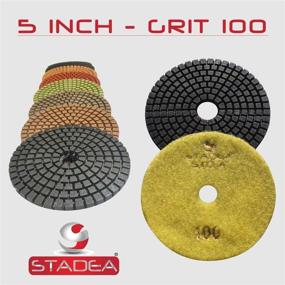 img 3 attached to 🪨 STADEA Grit 100 (Set of 2) 5 Inch Diamond Polishing Pads for Wet Grinder - Ideal for Granite, Marble, Concrete, and Stone Polishing