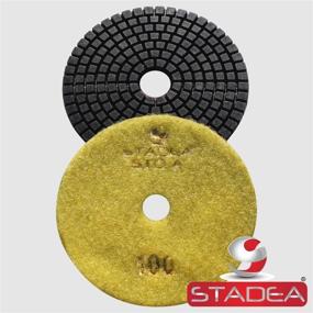 img 2 attached to 🪨 STADEA Grit 100 (Set of 2) 5 Inch Diamond Polishing Pads for Wet Grinder - Ideal for Granite, Marble, Concrete, and Stone Polishing